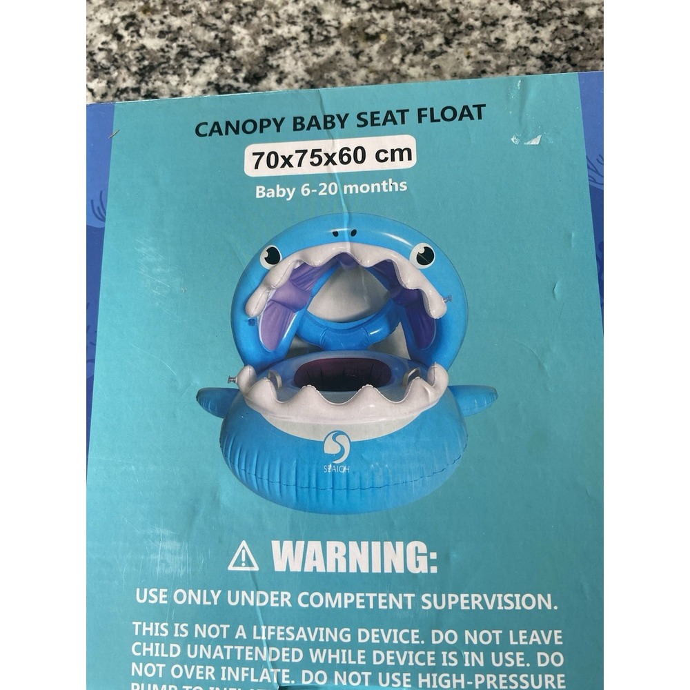 Canopy‎ Baby Seat Water Pool Float Baby 6-20 Mos New
